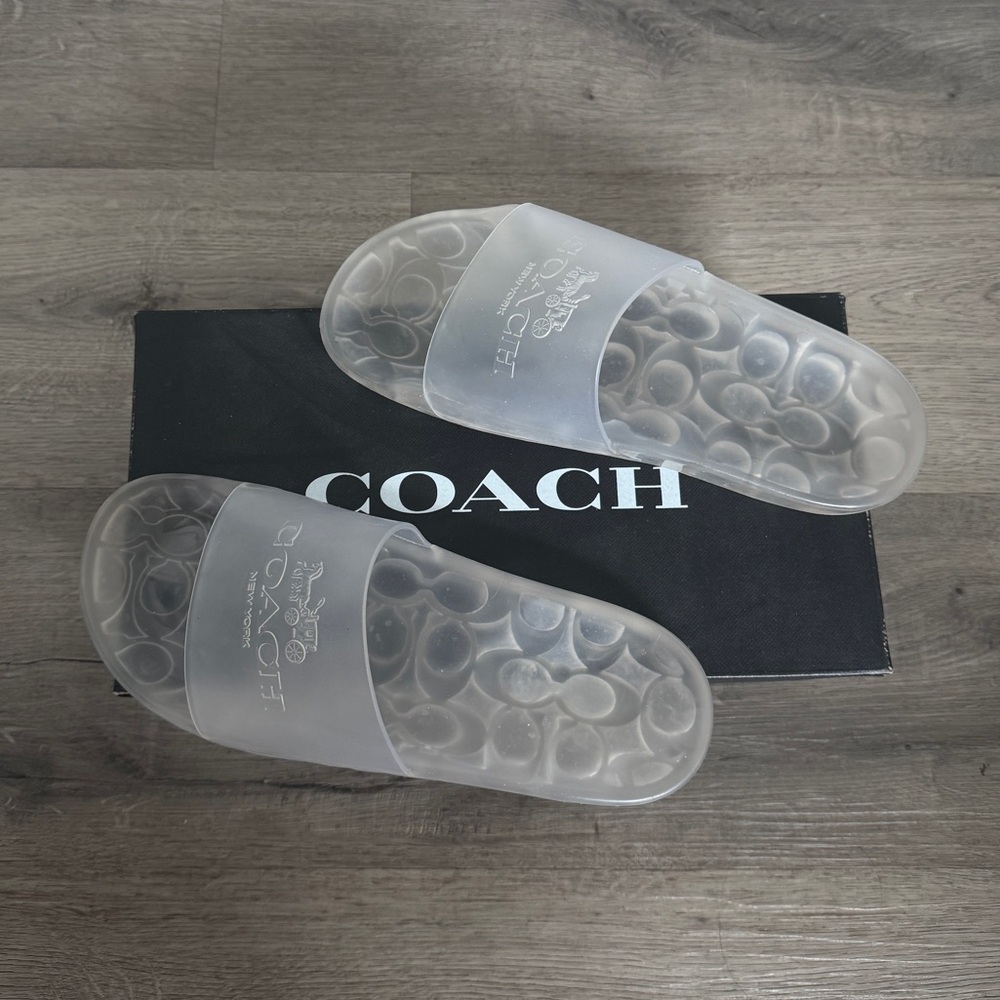 Coach Transparent Slide Sandals